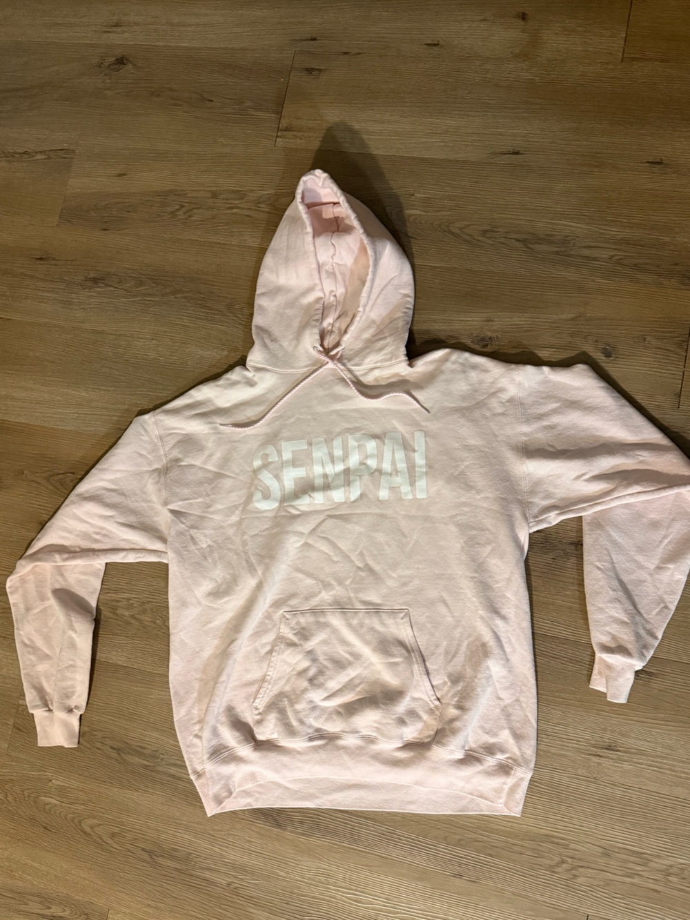 Source Unknown Light Pink "SENPAI" Hooded Pajama Top